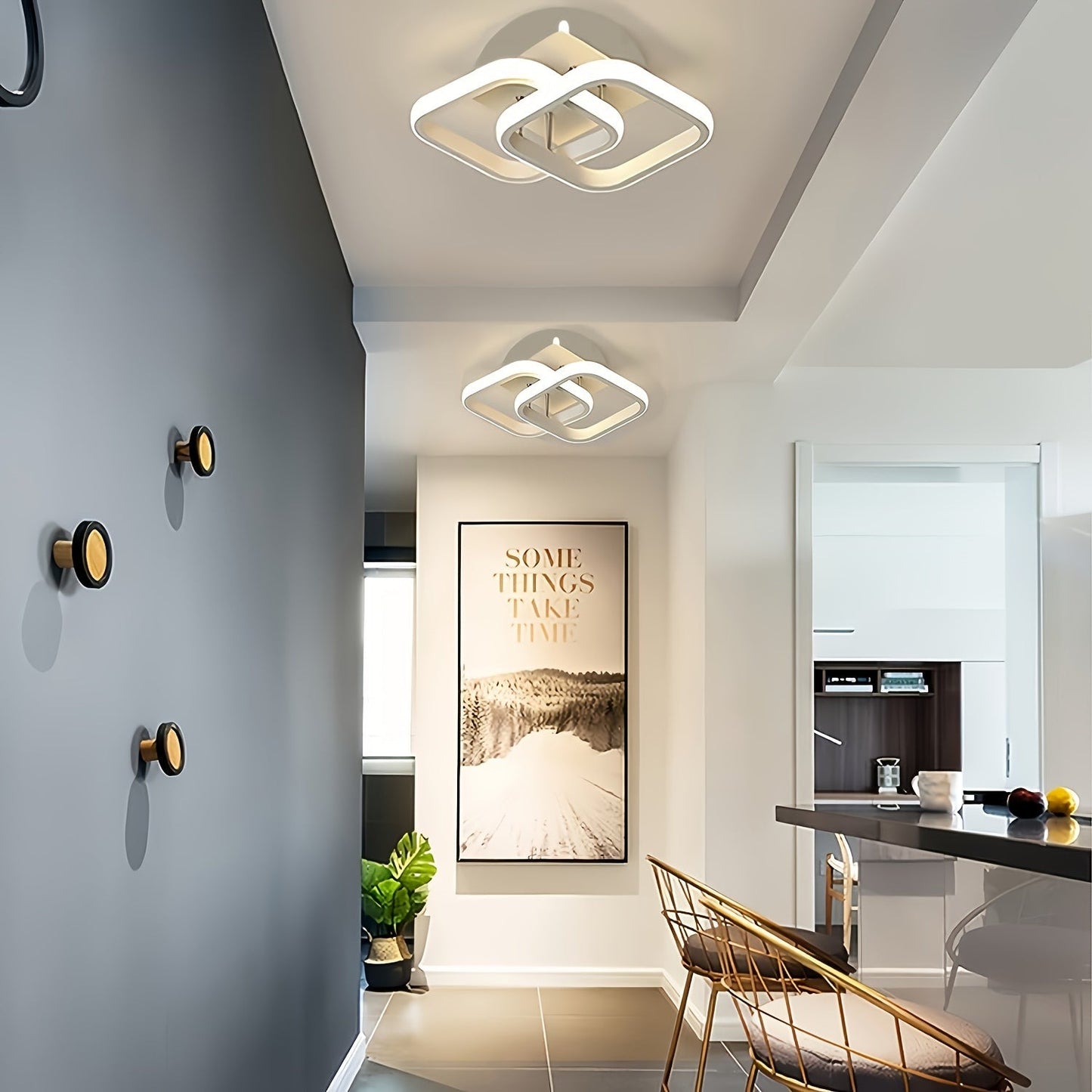 Sleek LED Ceiling Light Adjustable Color Modern Design