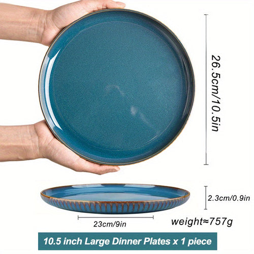 Elegant 2667cm Large Ceramic Dinner Plate Microwave Safe