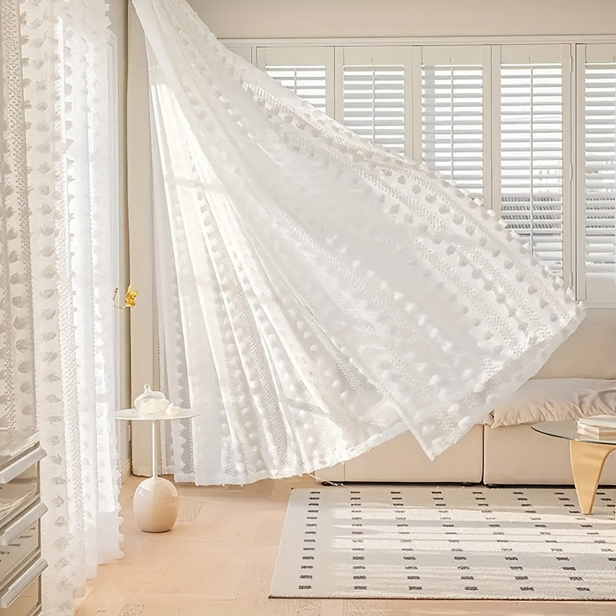 Elegant French Pastoral Gauze Curtains Year Round Decor