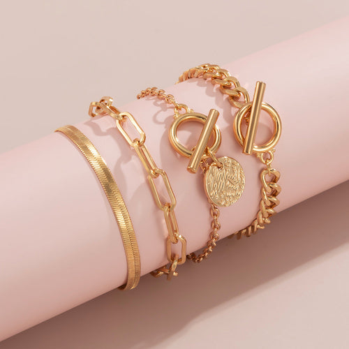 Metal Hollow Snake Bone Metal Chain Bracelet