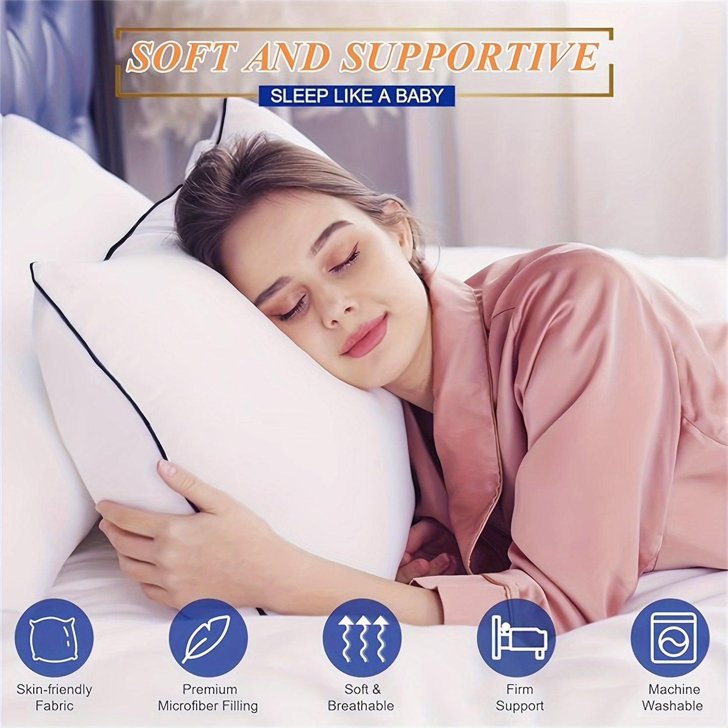 Premium Velvet Cooling Pillow for All Sleepers