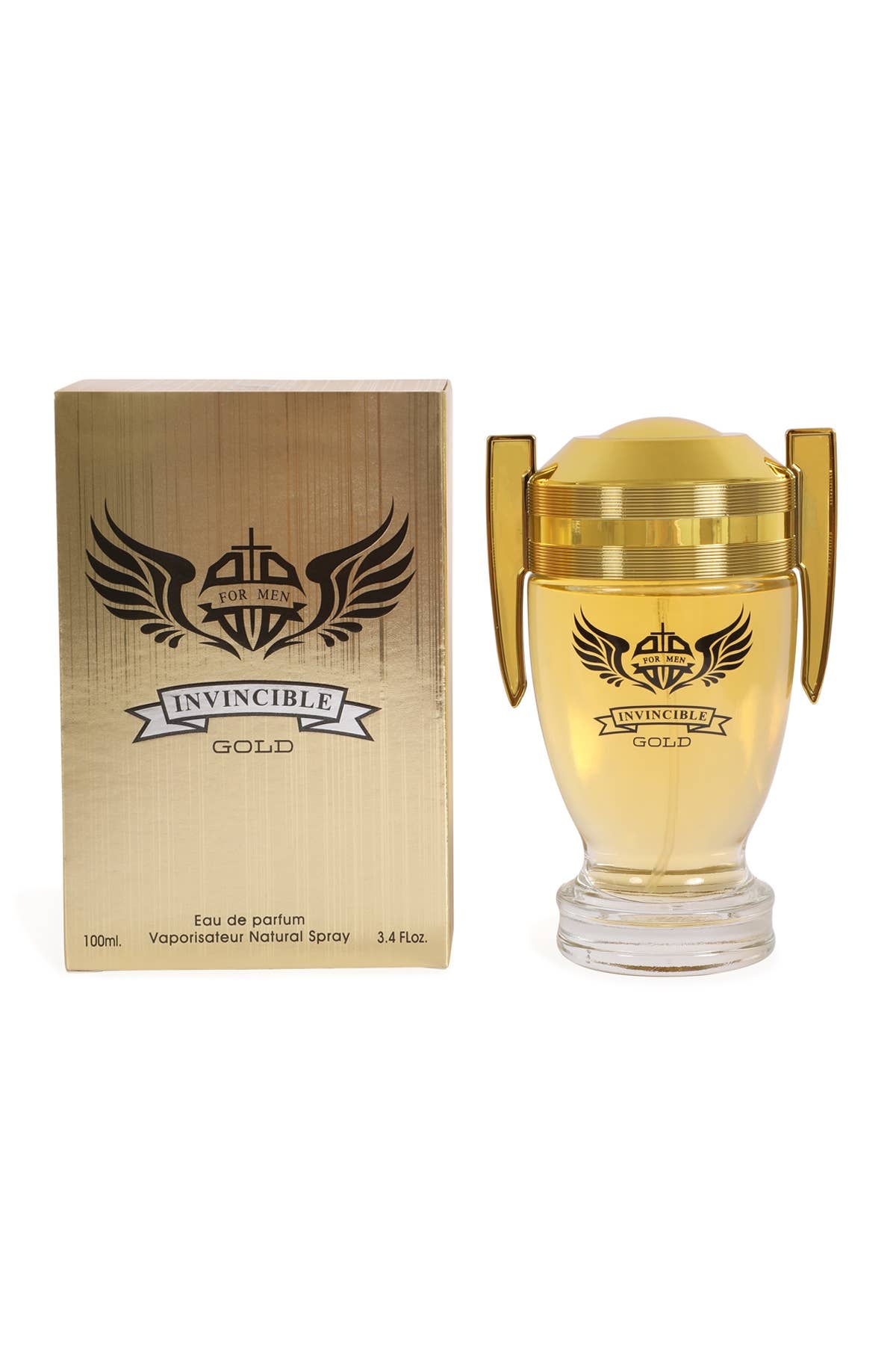 Invincible Gold Natural Spray Cologne For Men