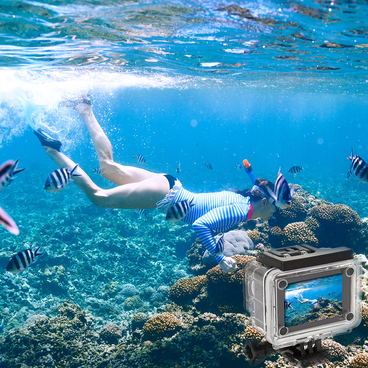 4K Waterproof All Digital UHD WiFi Camera + RF Remote and Accessories