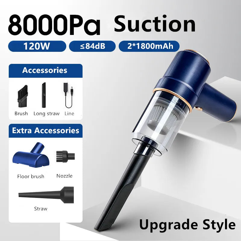 120W Wireless Handheld Vacuum Cleaner for Car and Home Cordless