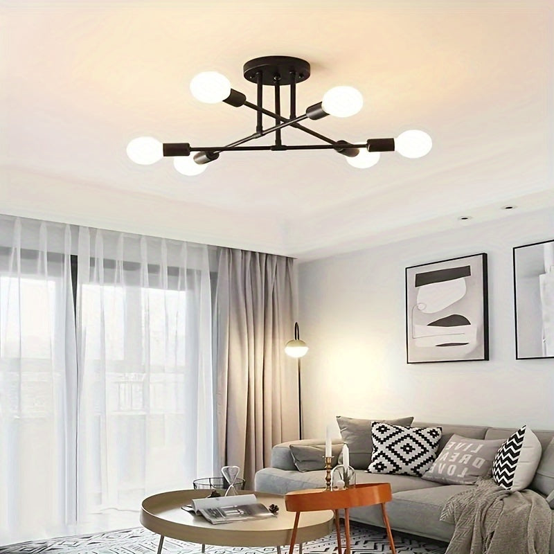 Industrial multi-color 6v Head Iron Art Satellite Chandelier