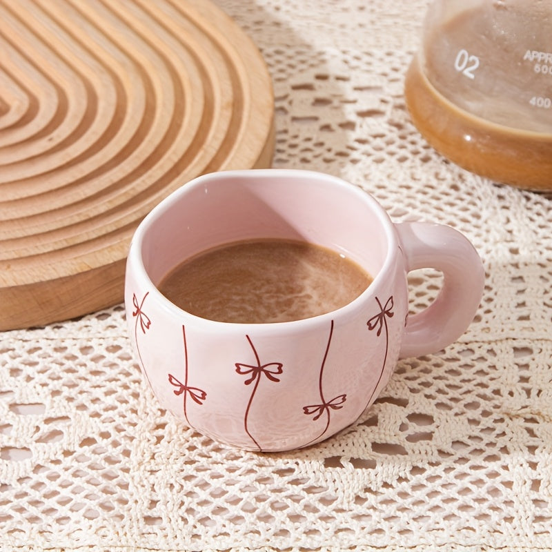 YUMIPLUS 74oz Insulated Pink Bow Mug Kawaii Style