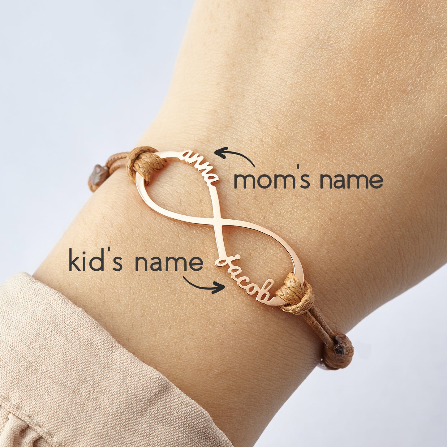 Infinity Mom Bracelet with Kids Name