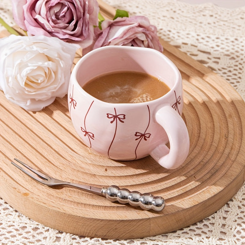 YUMIPLUS 74oz Insulated Pink Bow Mug Kawaii Style