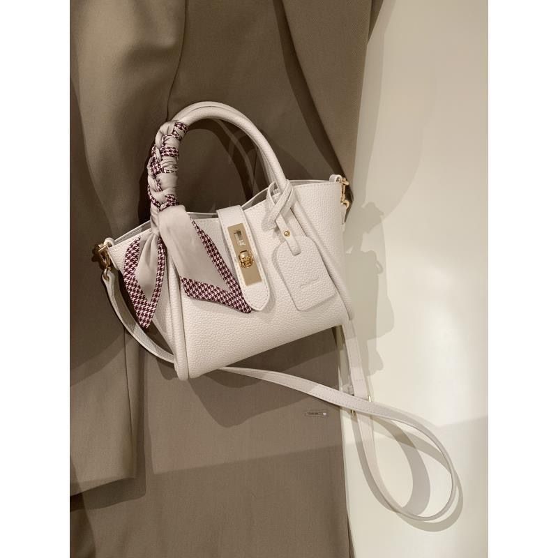 CityEdit™ – Litchi Luxe Tote with Scarf Handle