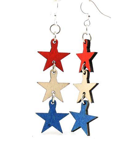 4th of July Star Earrings