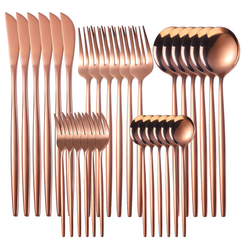 30 Piece Stainless Steel Cutlery Set Knives Forks Spoons
