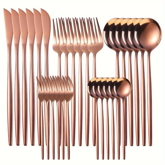 30 Piece Stainless Steel Cutlery Set Knives Forks Spoons