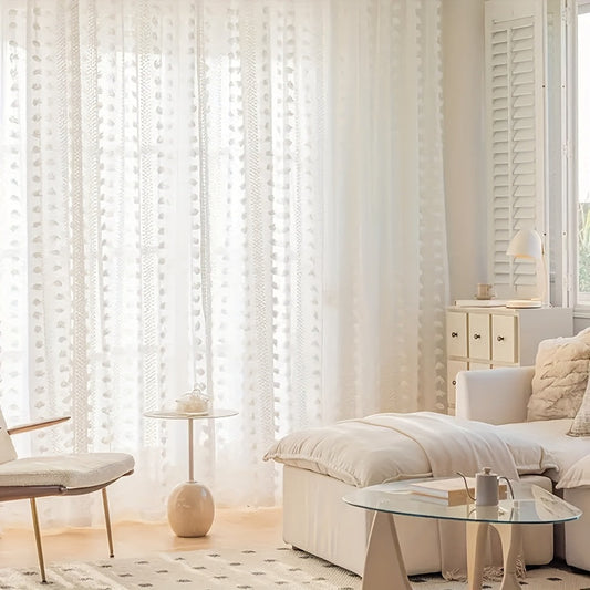 Elegant French Pastoral Gauze Curtains Year Round Decor