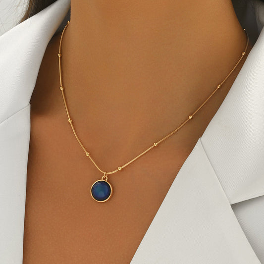 18K Gold-Plated Mood Responsive Stainless-Steel Necklace