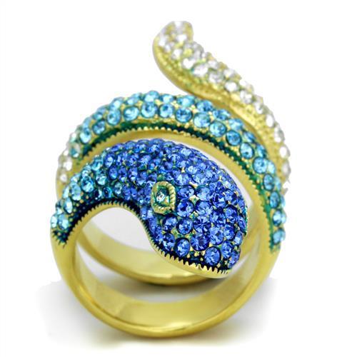 Women Stainless Steel Synthetic Crystal Rings