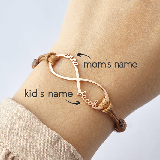 Infinity Mom Bracelet with Kids Name