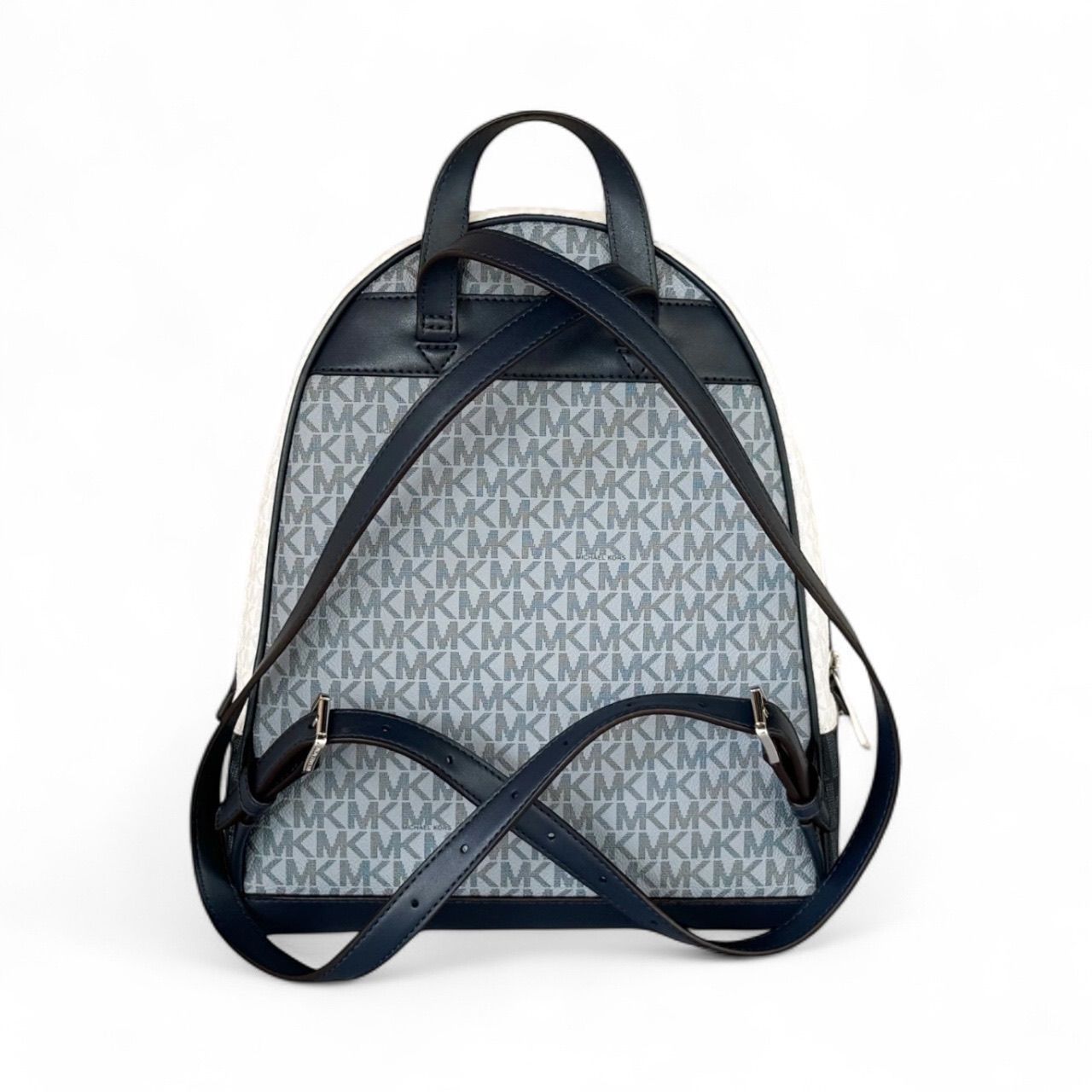 Michael Kors Medium Color Block Signature Backpack – Admiral Blue/White