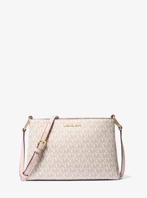 Michael Kors Trisha Medium Triple Compartment Leather Shoulder Crossbody