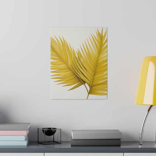 Wall Decor - Giclee Poster Art Print - Yellow Palm Tree Leaves